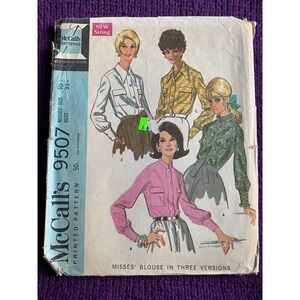 McCalls sewing pattern 9507 button down top sz 10